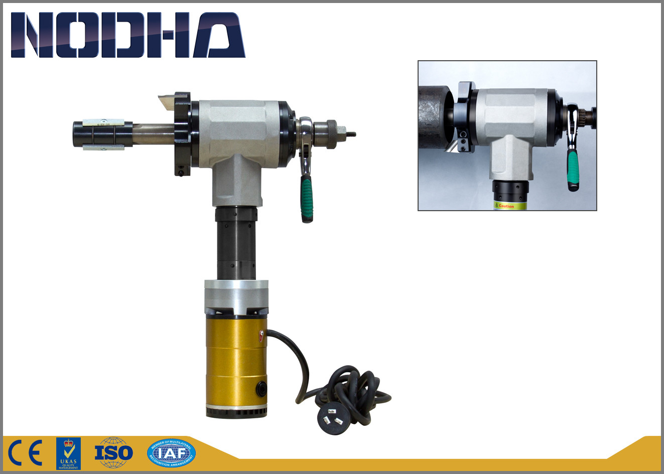 Identification portative - marque taillante montée 1200W de la machine NODHA de tuyau électrique