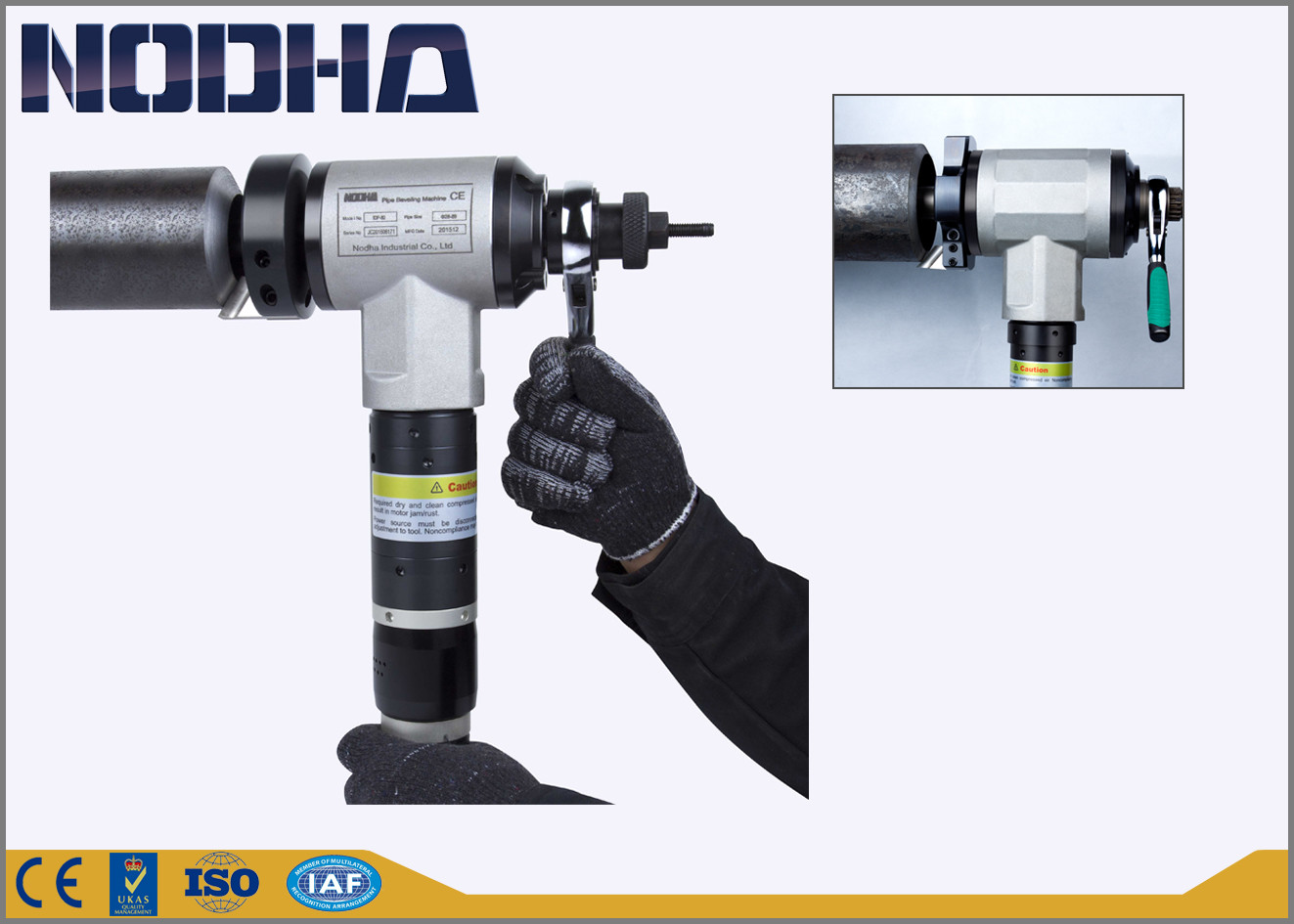 Le coupeur de tuyau pneumatique de NODHA, sifflent l'opération facile de découpeuse froide